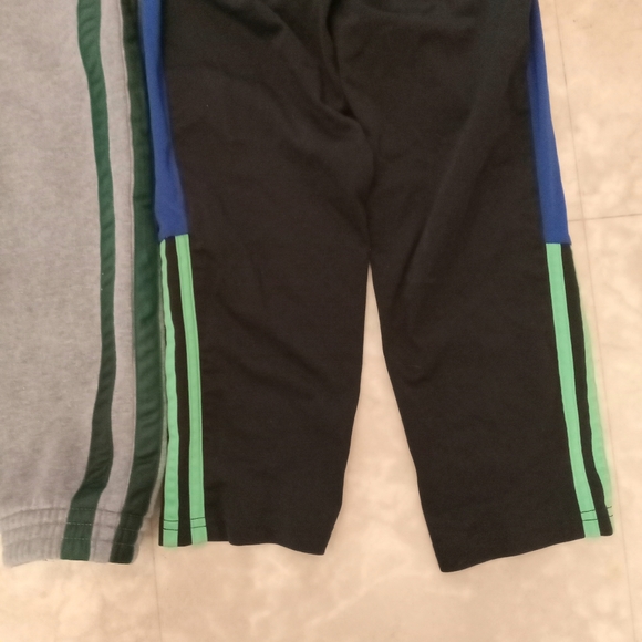 Adidas boys joggers sweatpants atathletic pants bundle size 7 black gray blue - Picture 8 of 11